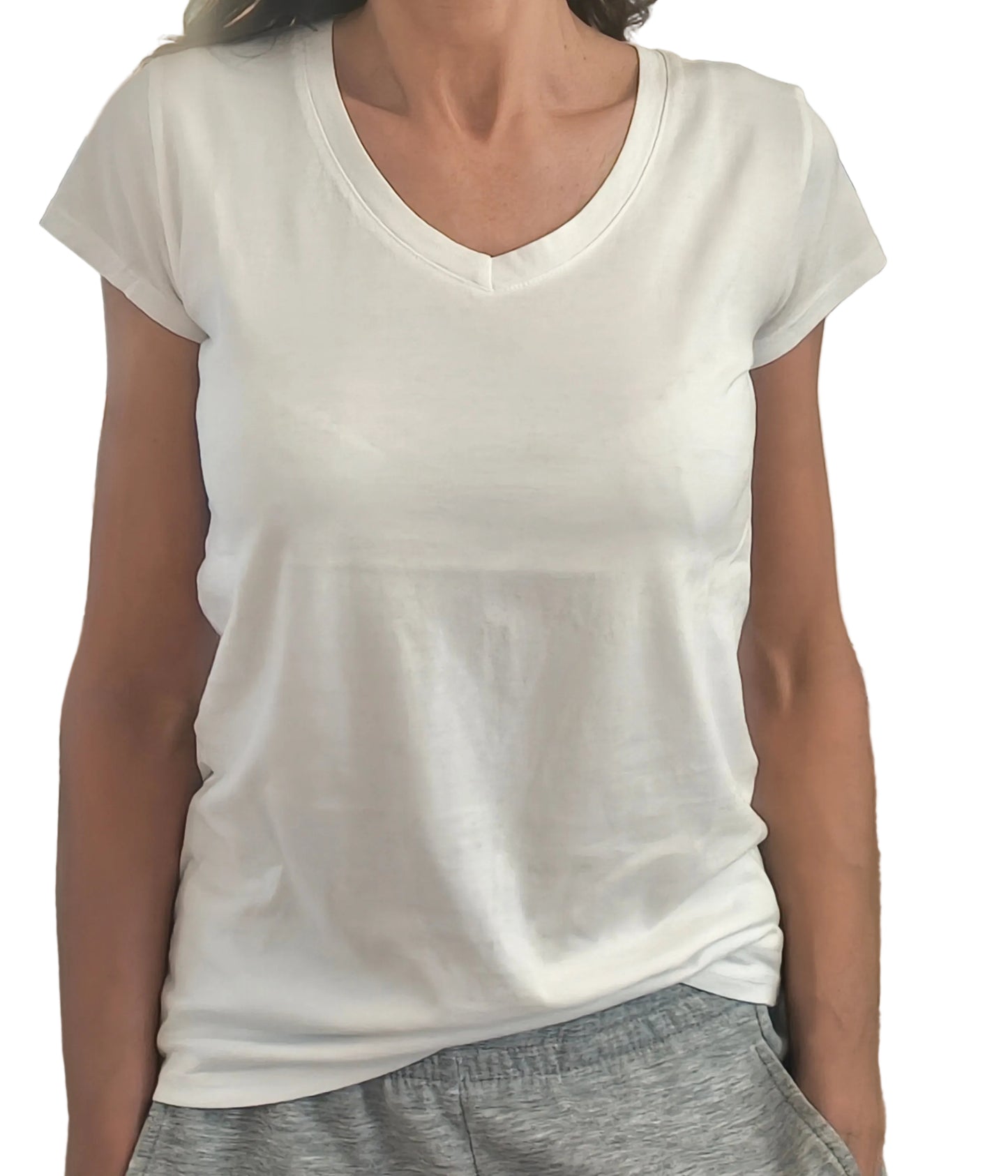 T-shirt scollo V, vari colori