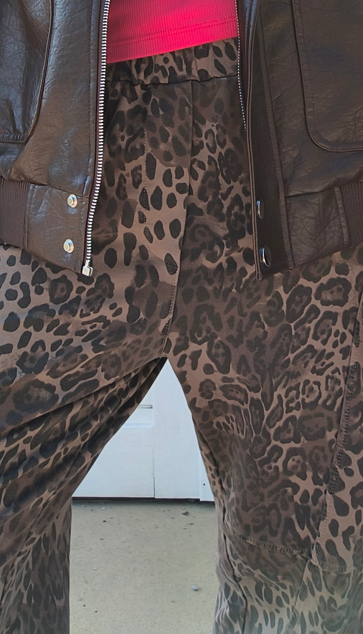 Pantalone leopardato cioccolato