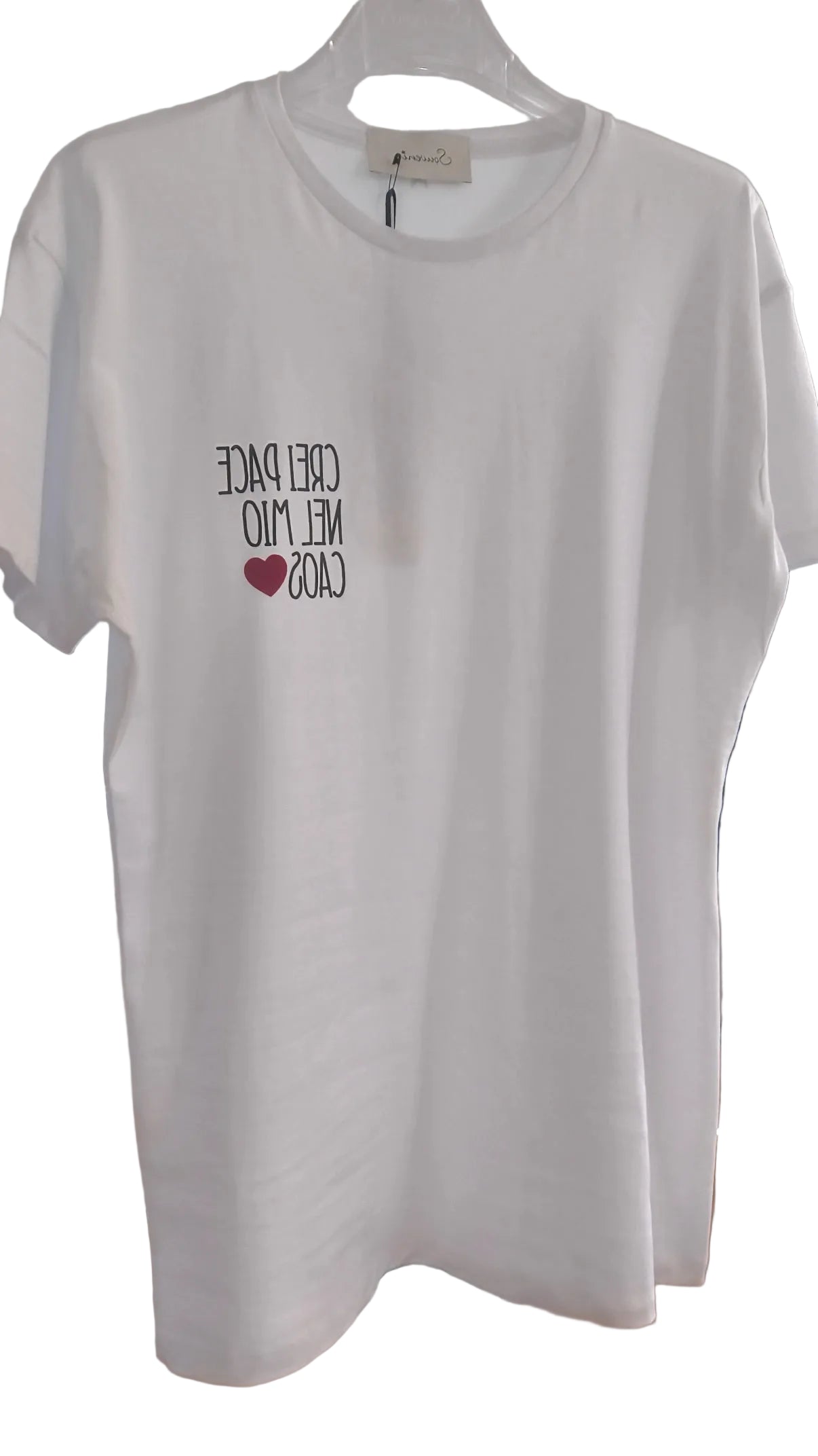 T-shirt Souvenir "crei pace nel mio caos"