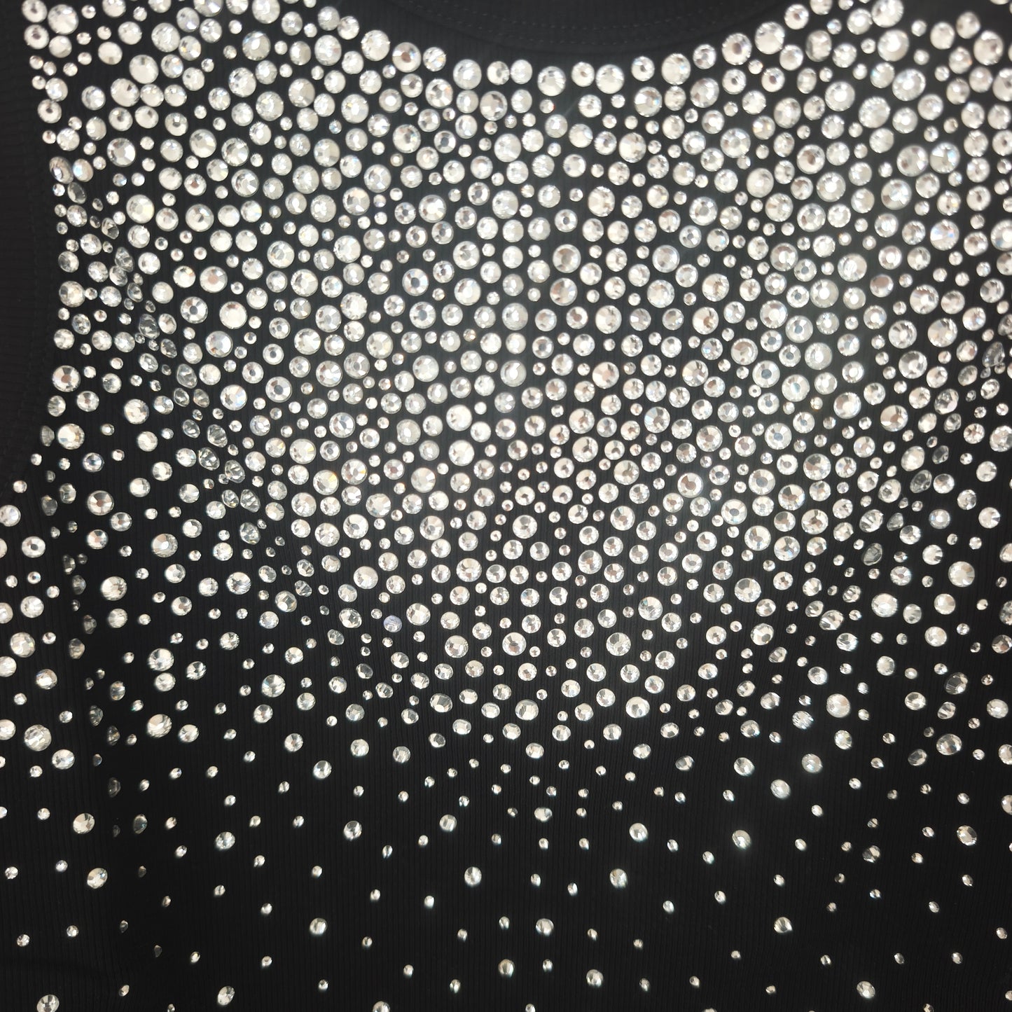 Canotta Strass Susy Mix bianco/nero