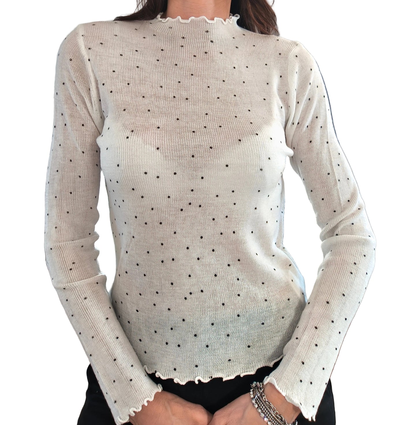 Maglia Barcellona, fondo nero pois bianco/ fondo bianco pois nero