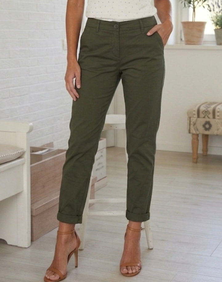 Pantalone Venezia Susy Mix verde/nero/beige