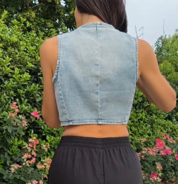 Gilet Denim Corfù