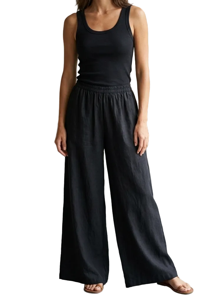 Pantalone palazzo Venezia burro/nero