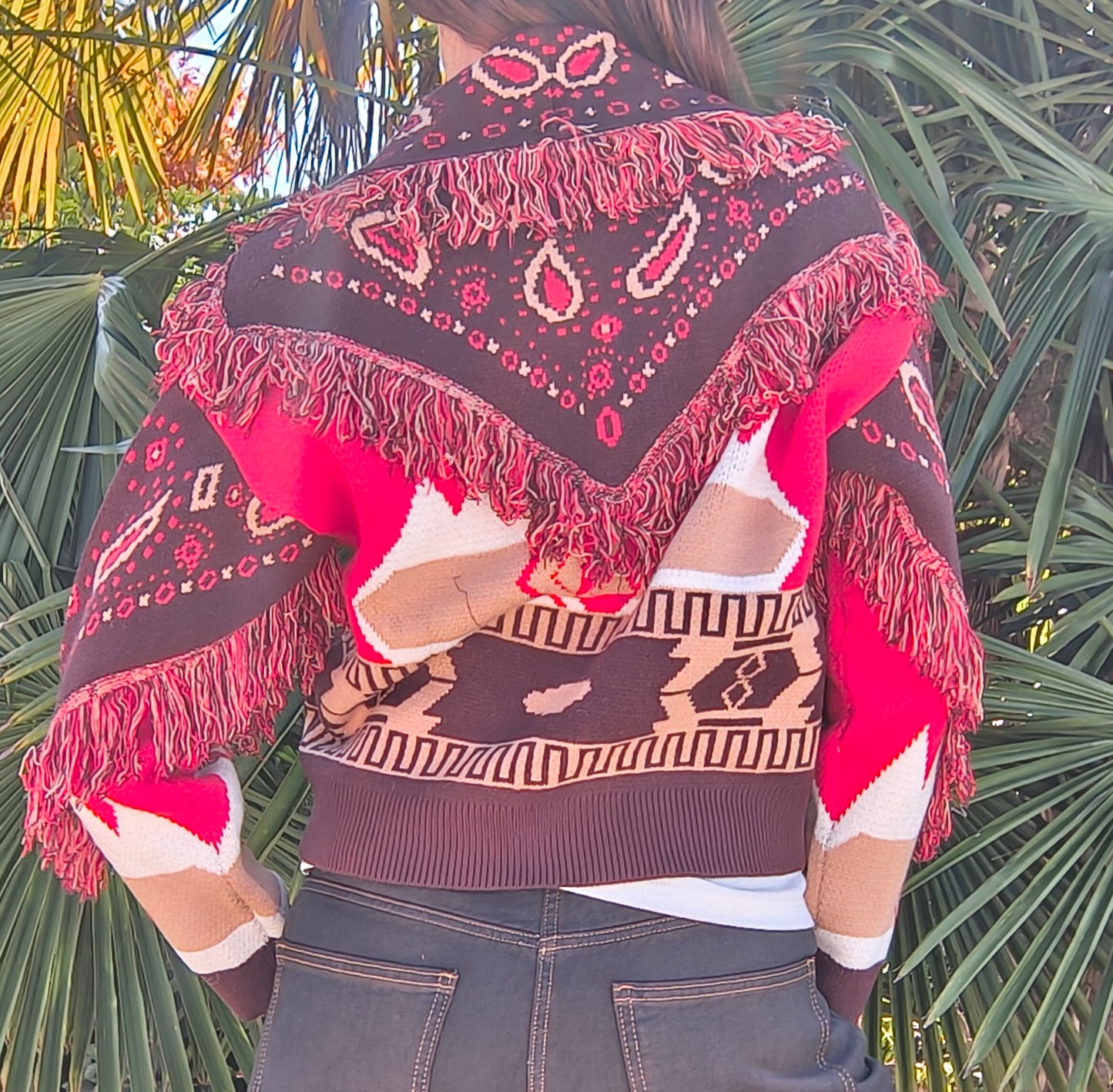 Cardigan Giacca Boho Frange