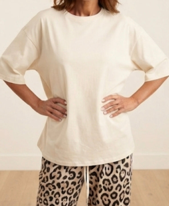 T-shirt over manica midi