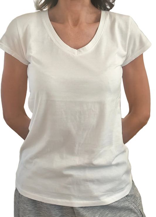 T-shirt scollo V, vari colori
