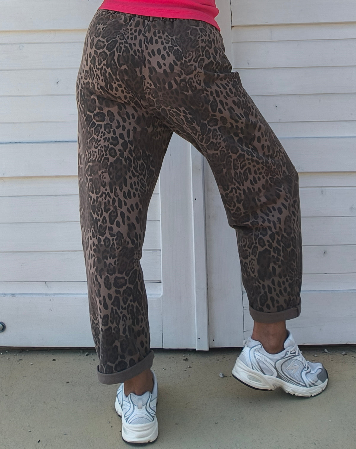 Pantalone leopardato cioccolato