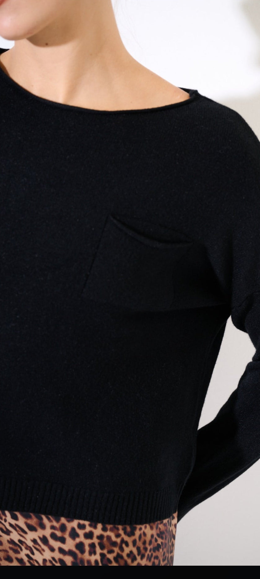 Maglia tasca Austin, nero/blu
