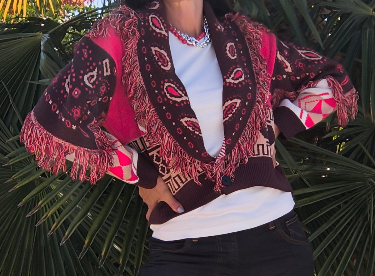 Cardigan Giacca Boho Frange