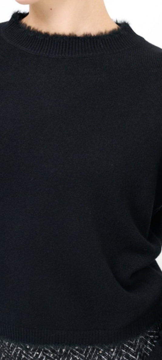 Maglia pelliccia Austin, testa di moro/ grigio/blu