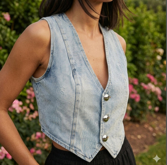 Gilet Denim Corfù