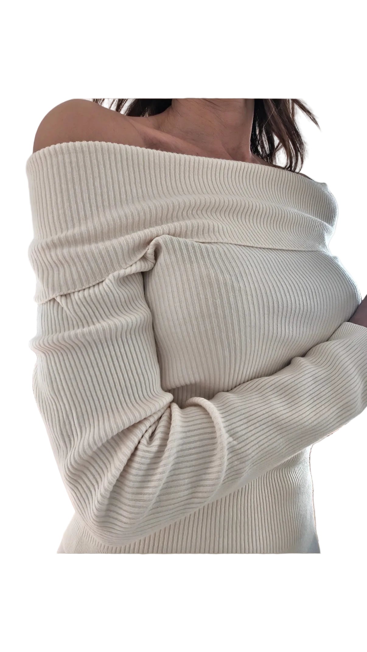 Maglia shiffer Siviglia, latte/nero
