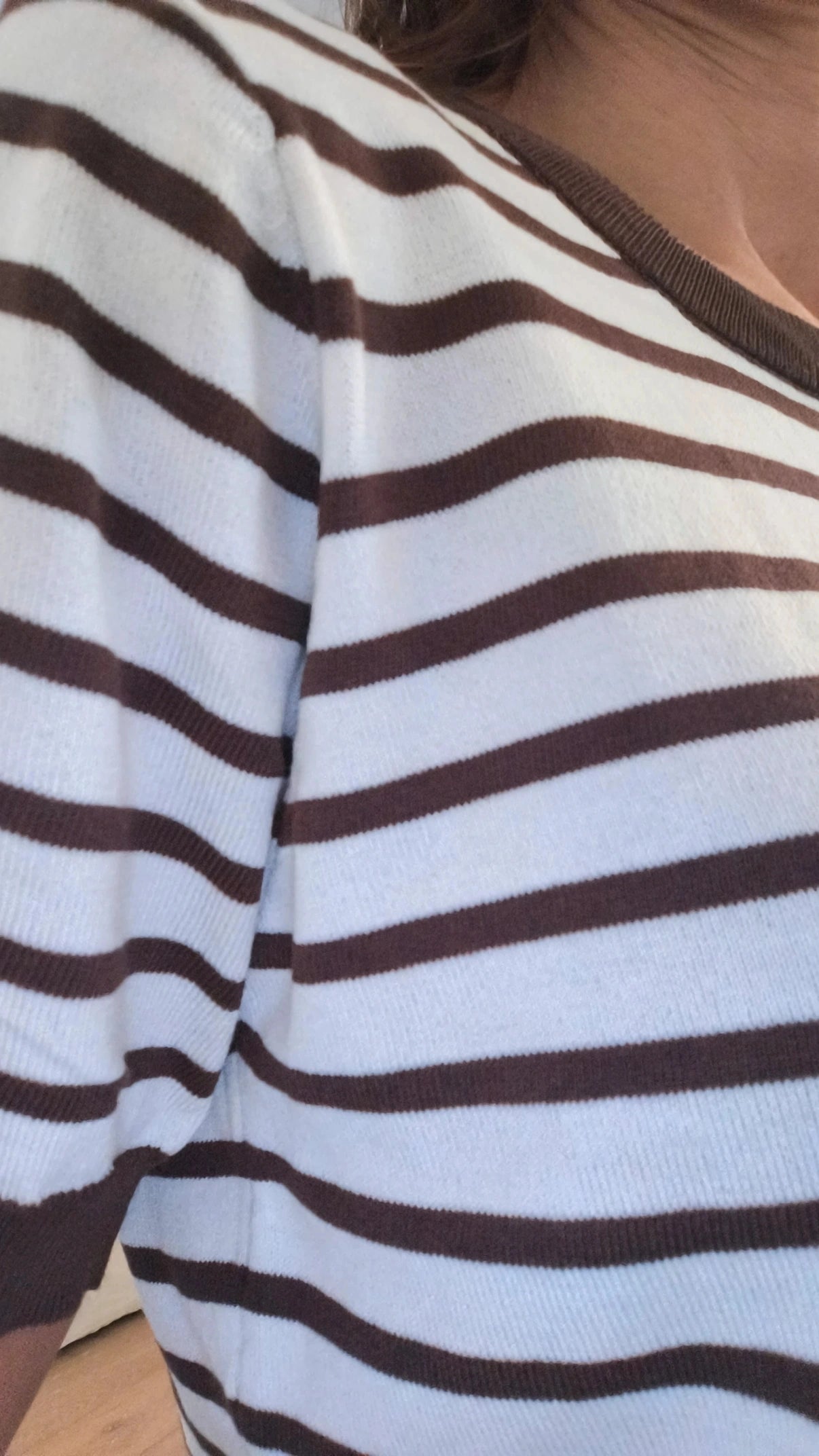Maglia manica corta Parigi, righe testa di moro